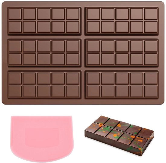 Forma di cioccolato - Materiale siliconico - BPA libero - Superficie antiscivolo - Vasca profonda - Intervallo di temperatura - Flessibile