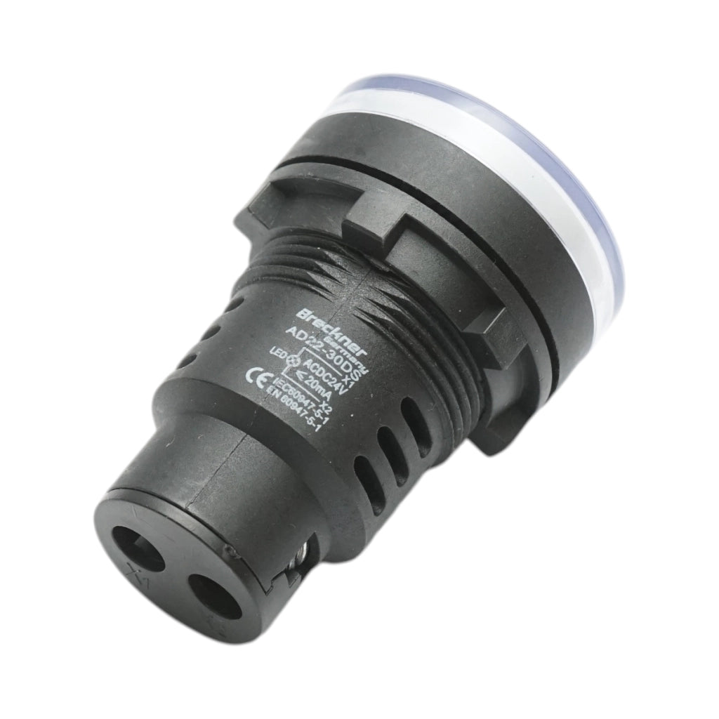 Spia luminosa LED bianca 24V AC/DC 30mm Breckner Germany
