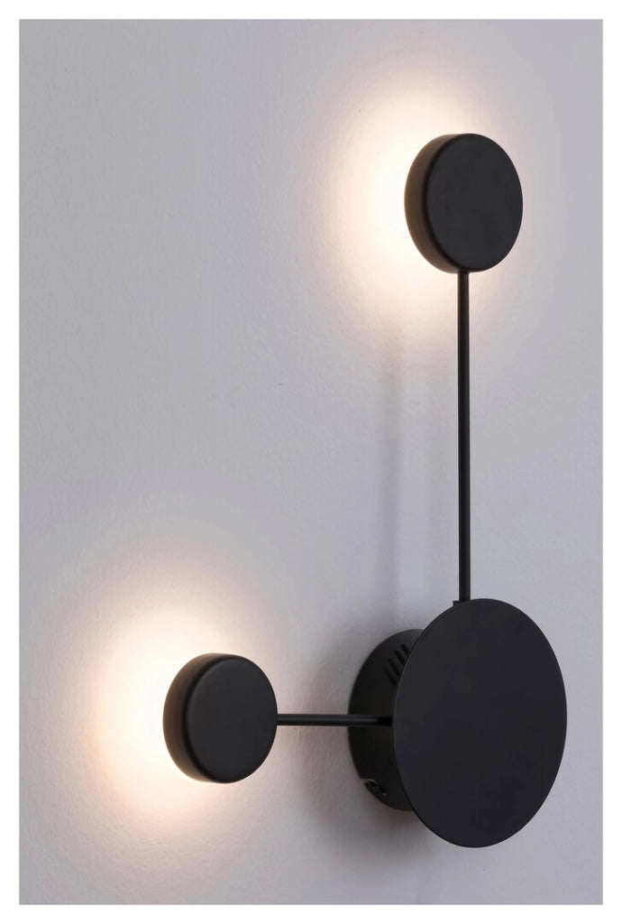 Applique moderna cerchi neri LED 7W 4000K Rabalux Amadeo