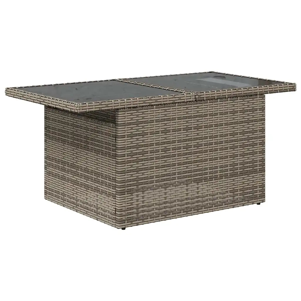 Set Divano da Giardino con cuscino 11 pcs Grigio Poly Rattan 3357452