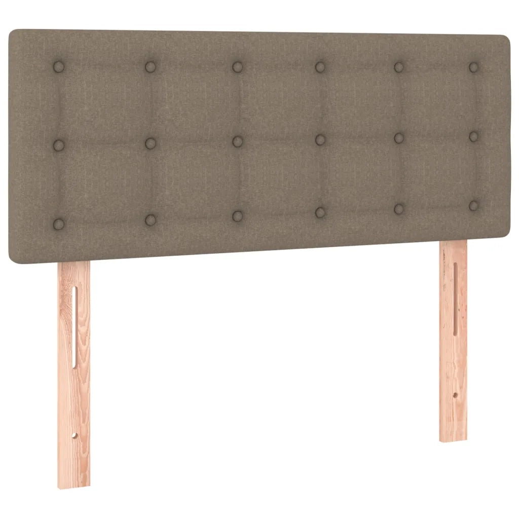 Letto singolo | Letto per adulti | Giroletto a Molle con Materasso Tortora 90x190 cm in Tessuto