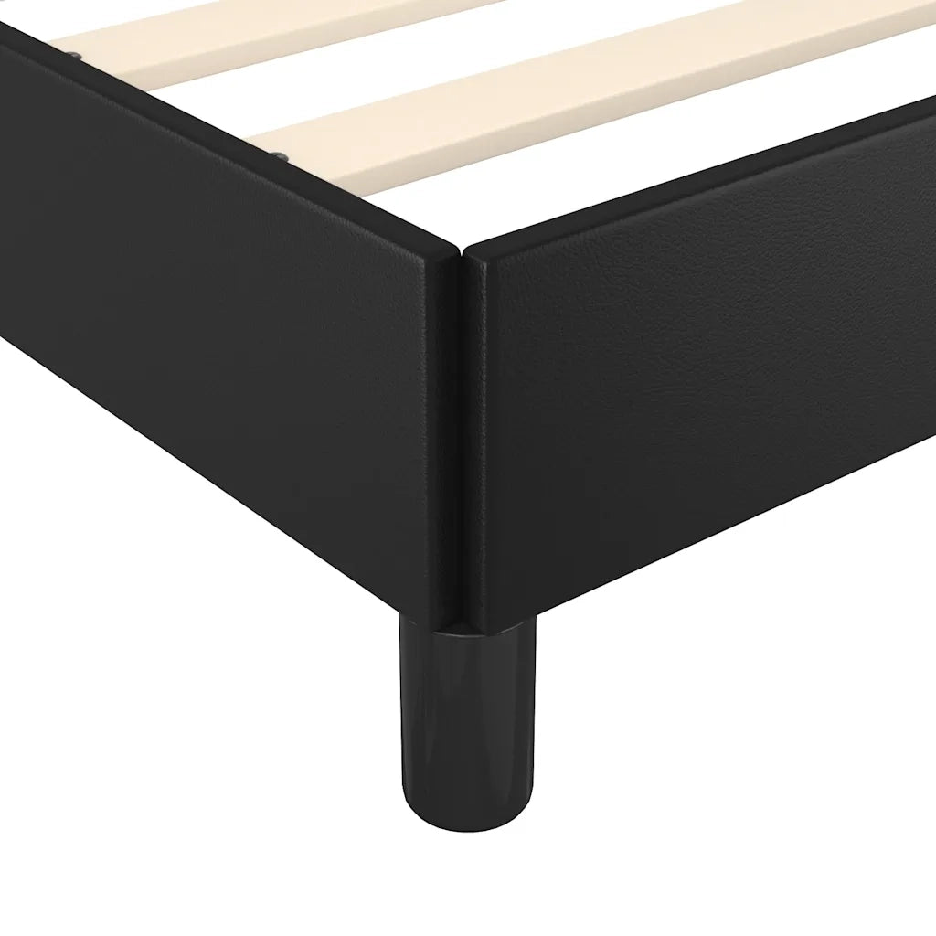 Letto matrimoniale | Letto per adulti | Giroletto con Testiera senza Materasso Nero 180x200 cm
