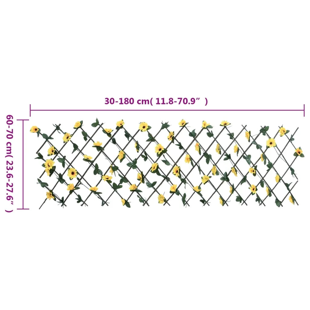 Traliccio Edera Artificiale Espandibile 5pz Giallo 180x60 cm 366599