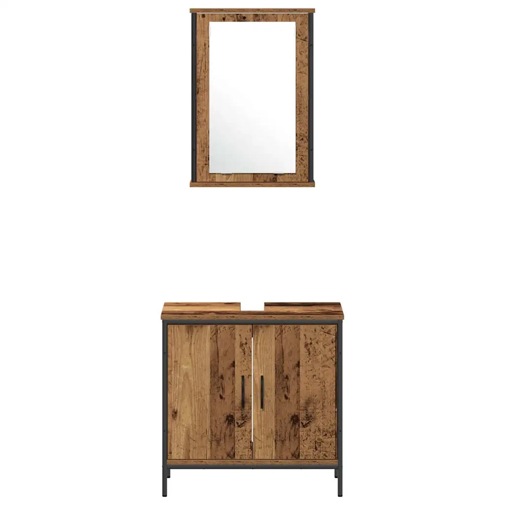 Set di mobili per il bagno 3 pcs Marrone Legno multistrato 3332551
