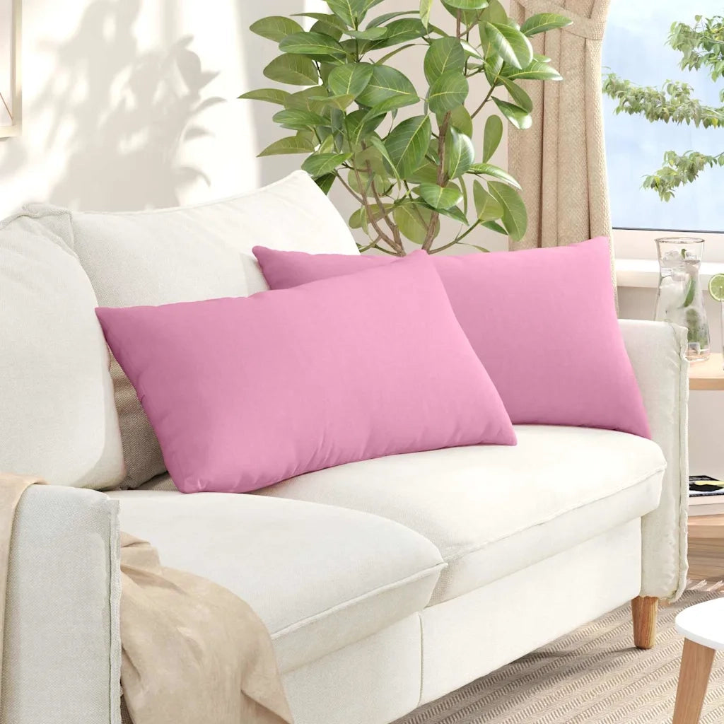 Cuscini da Divano 2 pcs Rosa 80 x 40 cm Tessuto 42013711