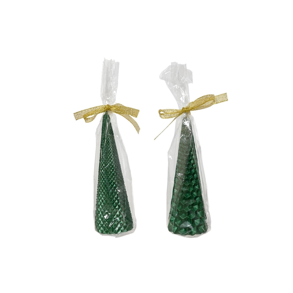 Candela Cono Verde pino ass d5cm H15cm