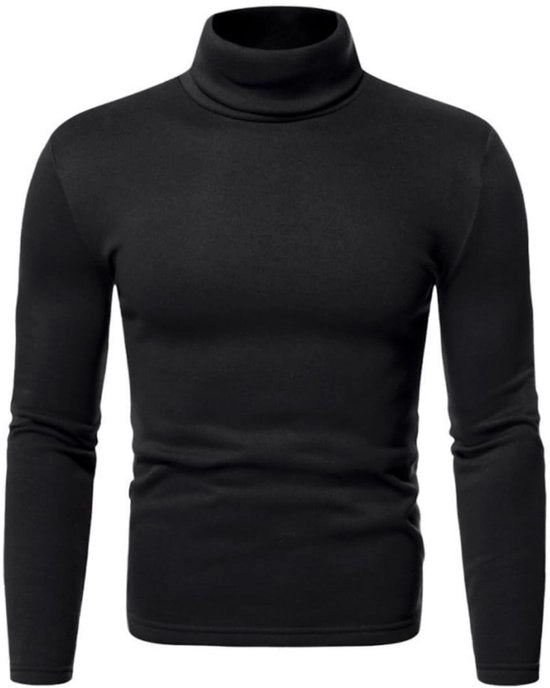 Maglione Uomo Slim Fit - Lunghe Maniche - Colore Unico - Camicia Termica Base - Materiale Leggero e Respirante - Ideale per Autunno/Inverno - Maglione Termico