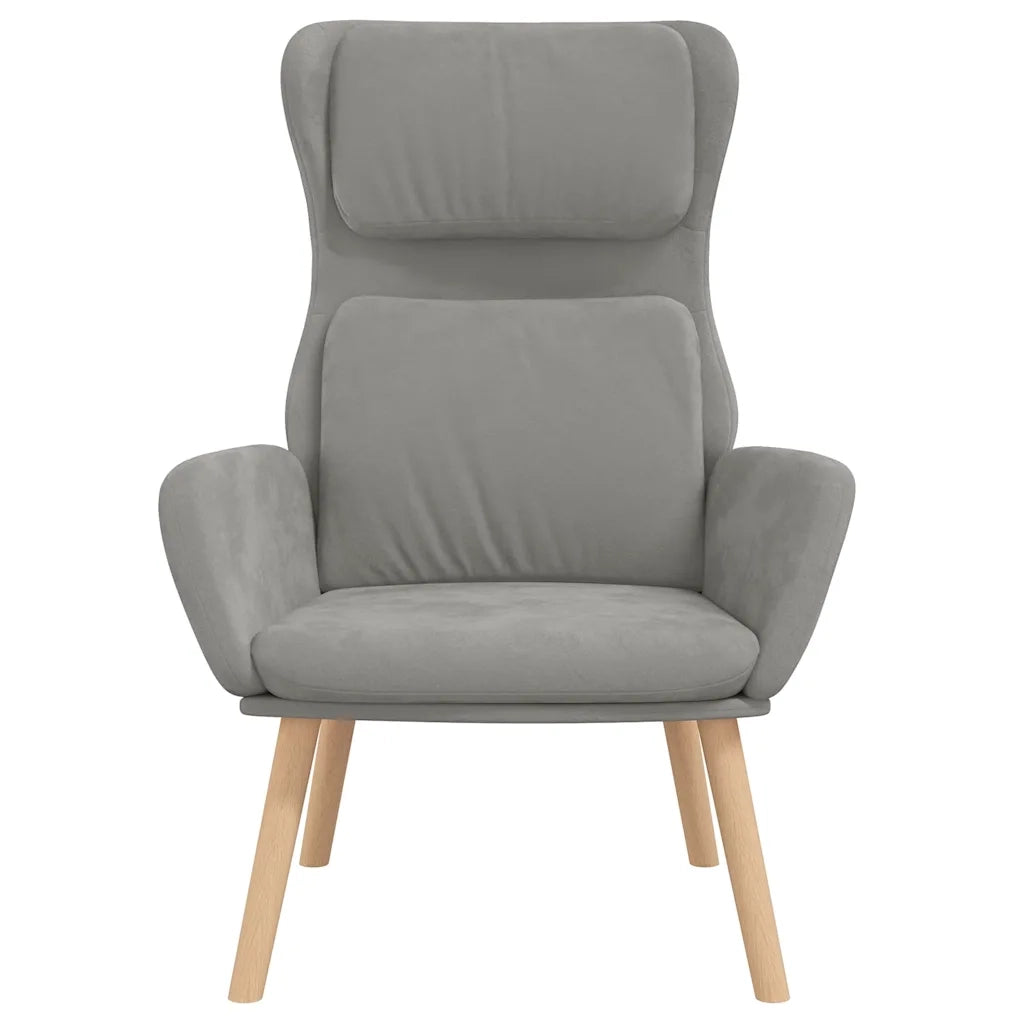 Poltrona Relax Grigio Chiaro in Velluto 341351