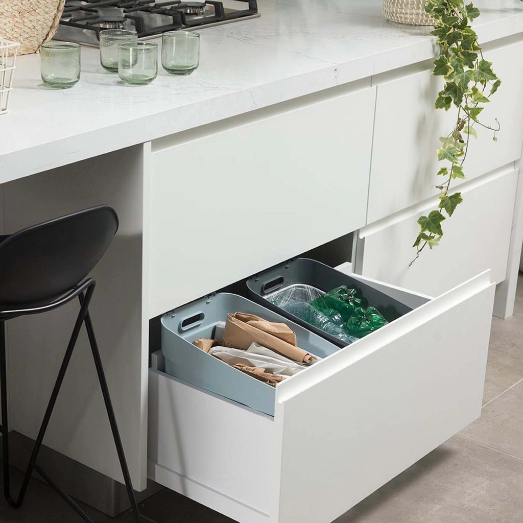 PATTUMIERA CURVER READY VERDE / GRIGIO LT. 10 CON FERMA BUSTA