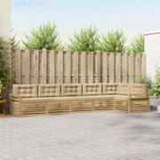 Set di divani da esterno 6 pcs Bianco e Beige 3390568