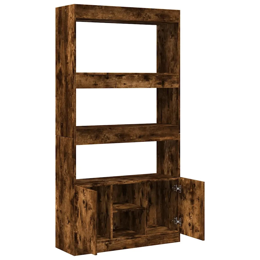Credenza | Madia | Buffet da pranzo | Armadio da pranzo Rovere Fumo 92x33x180 cm in Legno Multistrato