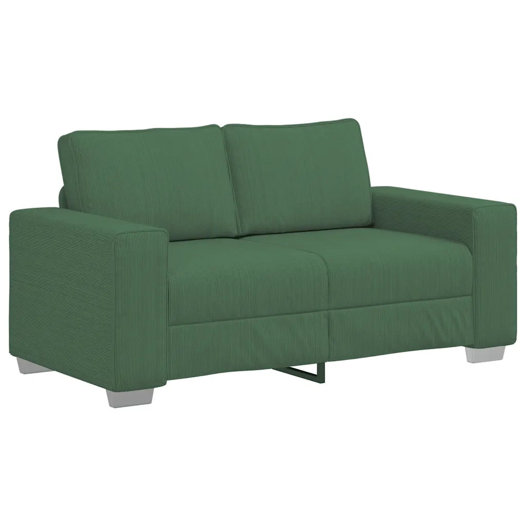 Divano Divanetto-Sofa Verde Scuro 120cm Tessuto di Velluto a Coste
