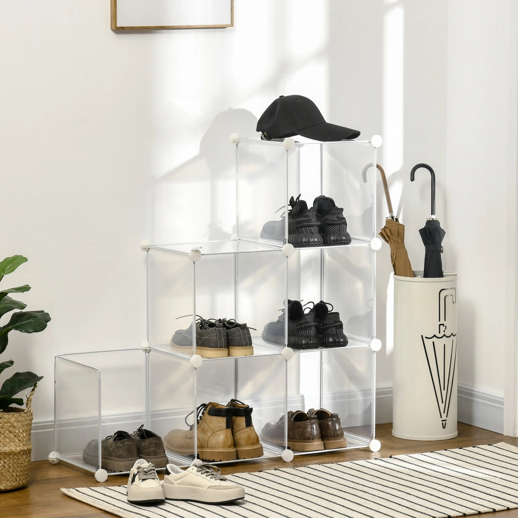 Mobile Scarpiera 6 Cubi in Plastica ¨C Minimal ¨C 65x32x162 cm