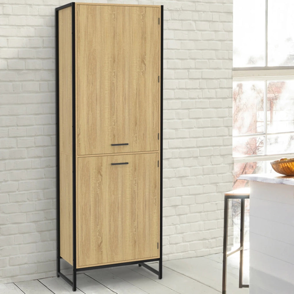 IDMarket - Mobile da cucina DETROIT a 2 ante da 60 cm di design industriale