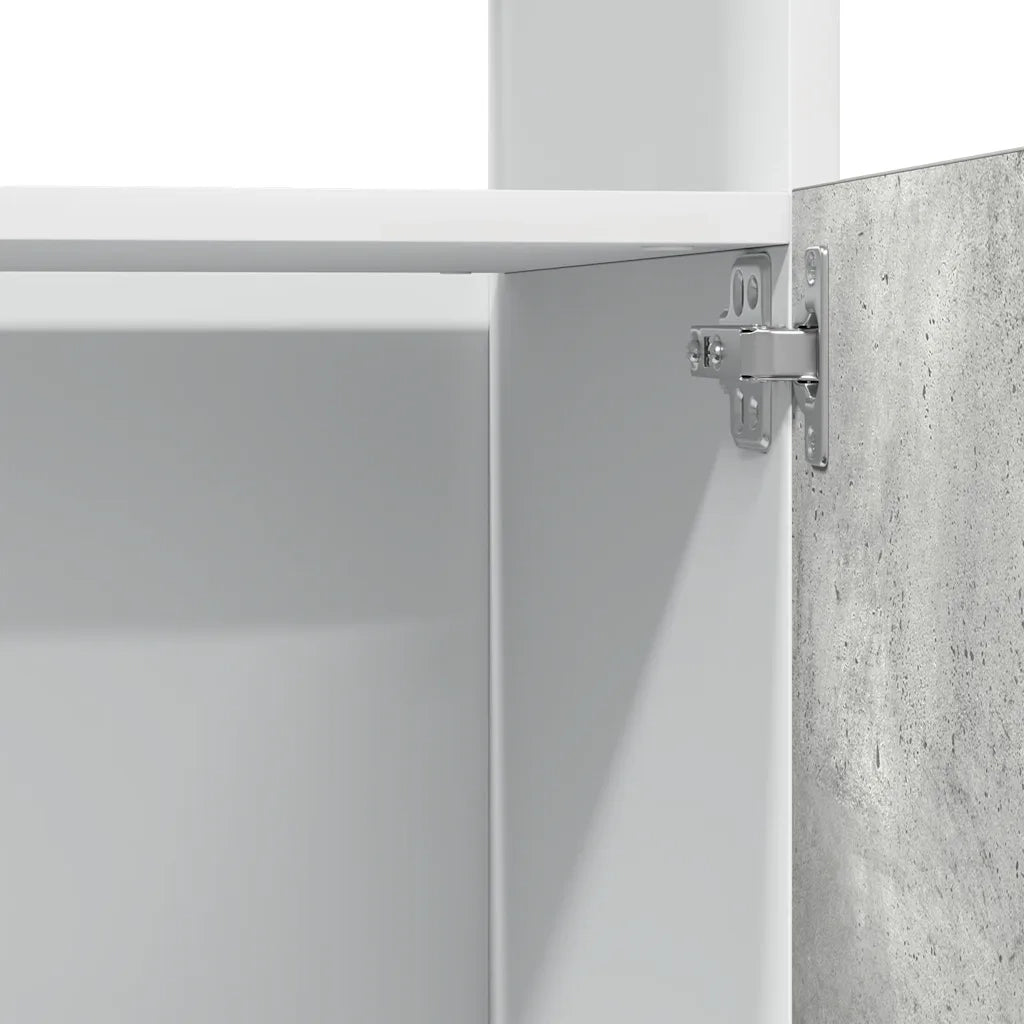 Mobile per Microonde “Lyon” Grigio Cemento 60x57x207 cm 856127