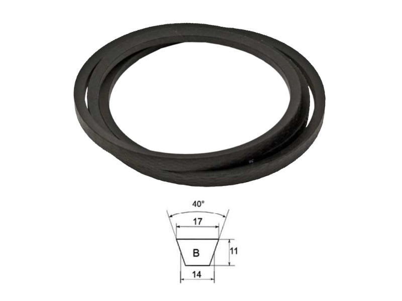 Cinghia trapezoidale sezione B modello B23 a B67 40° 17mm 14mm 11mm - 64166