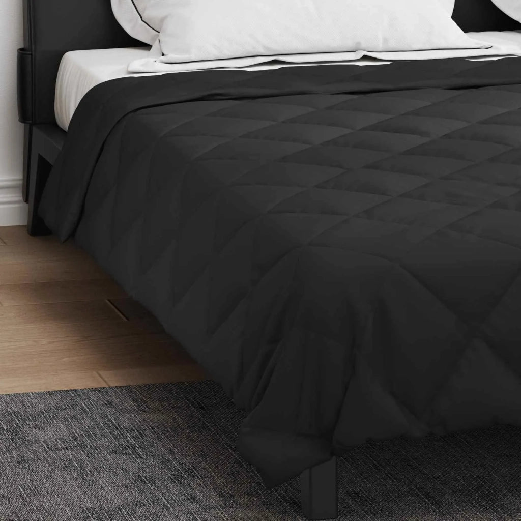 Duvet Estivo Nero 220 x 200 cm Microfibra 42025472