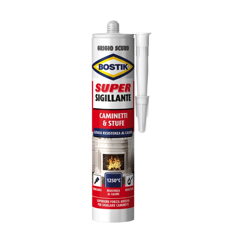 BOSTIK MASTICE CAMINETTI E STUFE 530 G CARTUCCIA- 1,0 pz