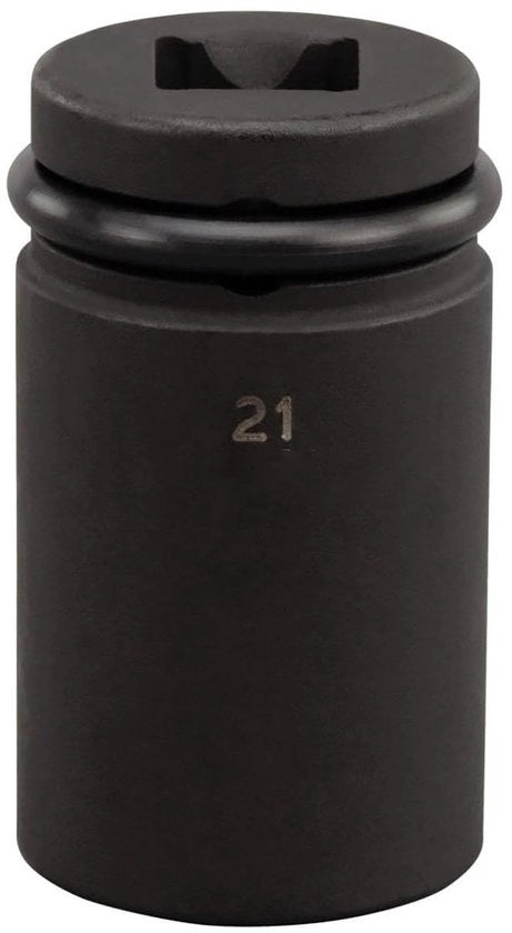 Scatola di contatto 1/2 pollici - 6 punti di progetto - Acciaio inox resistente all'usura - Corrosione resistente - Laccato nero - Chiave di serraggio 50 mm - Busso di impatto