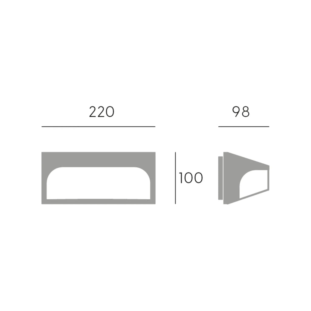 Applique Per Esterno In Alluminio Marrone Led 10 W 700 Lm 3000K Dome