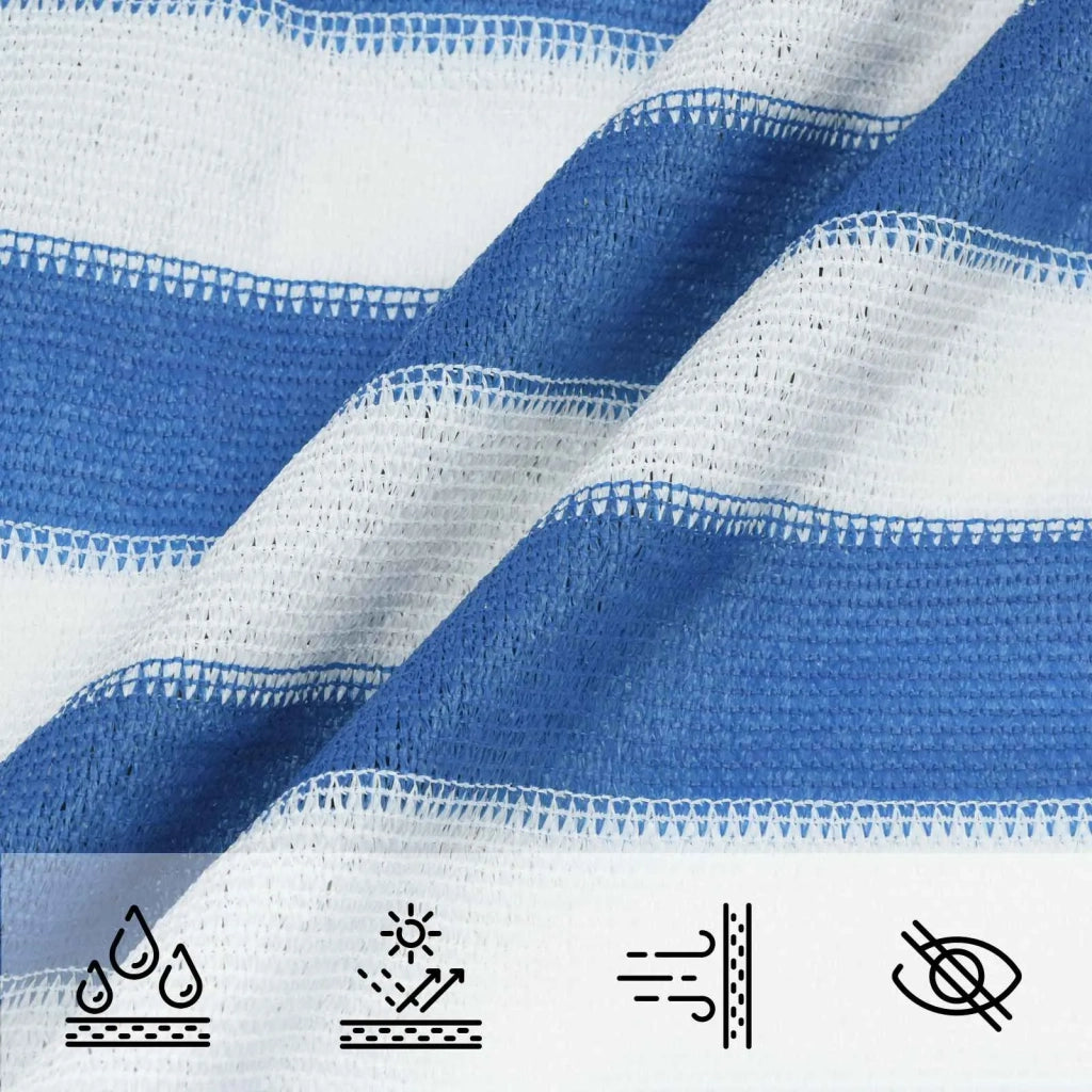 Telo Ombra Blu e Bianco 2 x 3,5 m HDPE 42032877