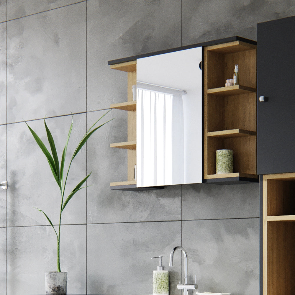 Vicco Specchio contenitore bagno Antracite 79.6 x 64 cm
