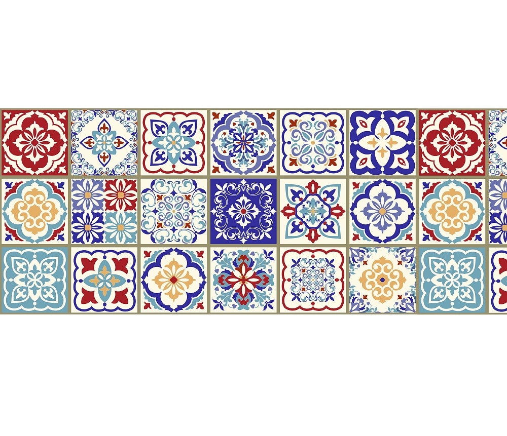 Tappeto Cucina Antiscivolo Made in Italy Passatoia Antimacchia Multiuso Corridoio Soggiorno Lavabile in Lavatrice - 50x350 - Mattonella