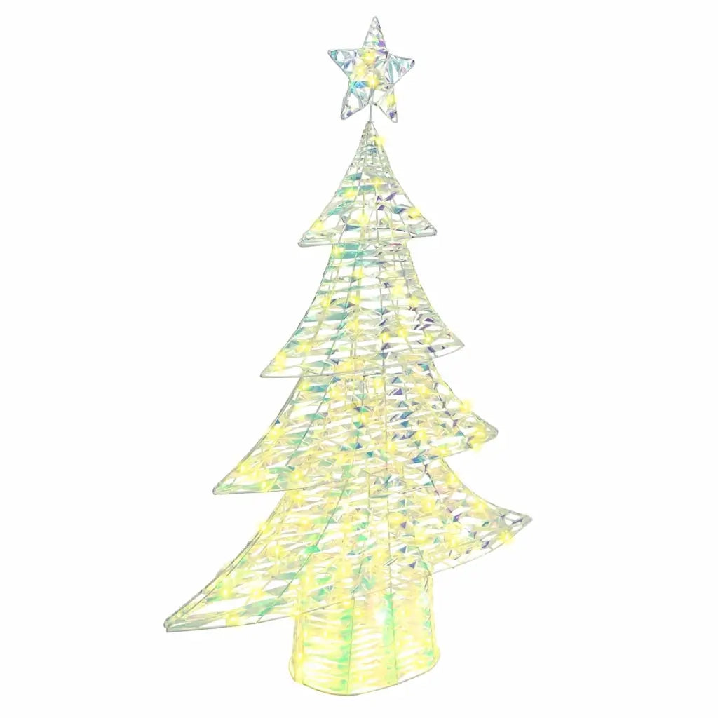 Albero di Natale | Decorazioni natalizie con 120 LED Bianco caldo 120,5 cm PET