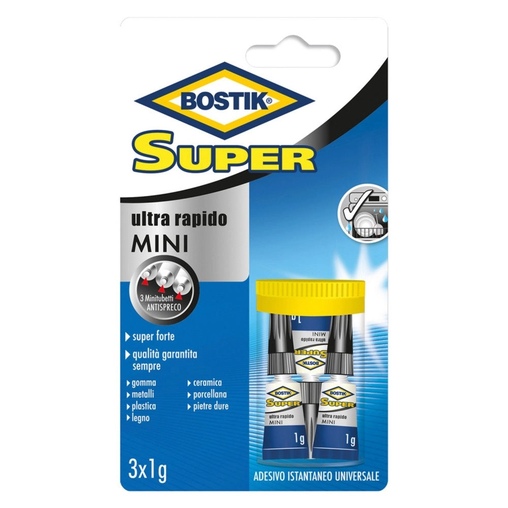 10blister adesivo istantaneo universale 'super mini' gr. 3 - 3 pz x 1 gr. (clip strip cod:ferx.9120630nlm