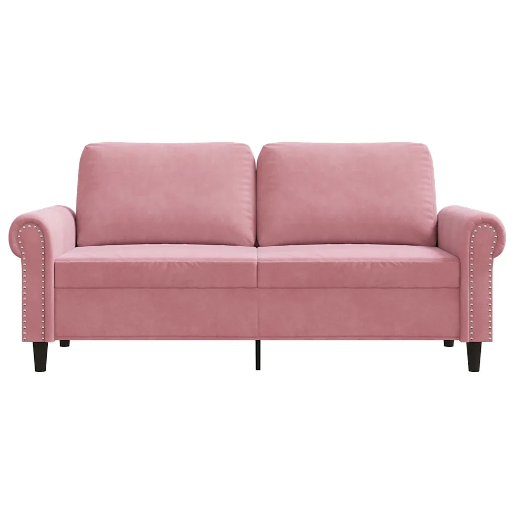 Divano a 2 Posti Rosa 140 cm in Velluto 359532