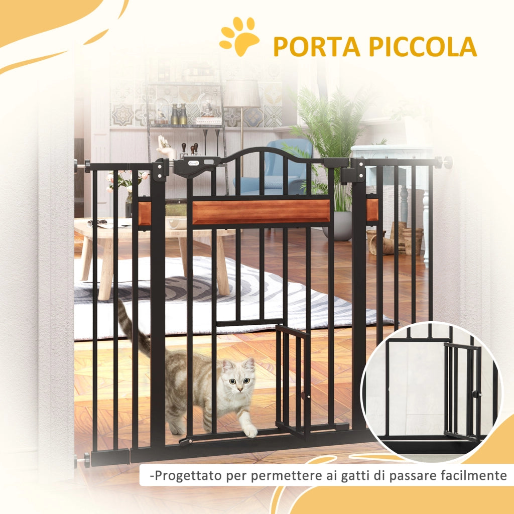 Cancello per Cani ¨C Minimal ¨C Nero 74-105x76.2 cm