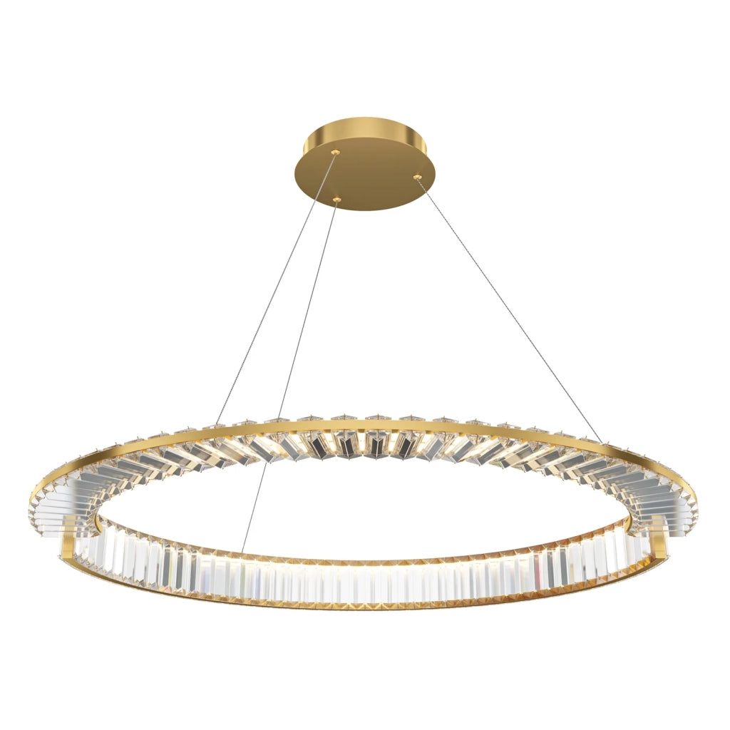 Maytoni Sospensione moderna Krone 1 luce LED integrato ottone metallo cristallo