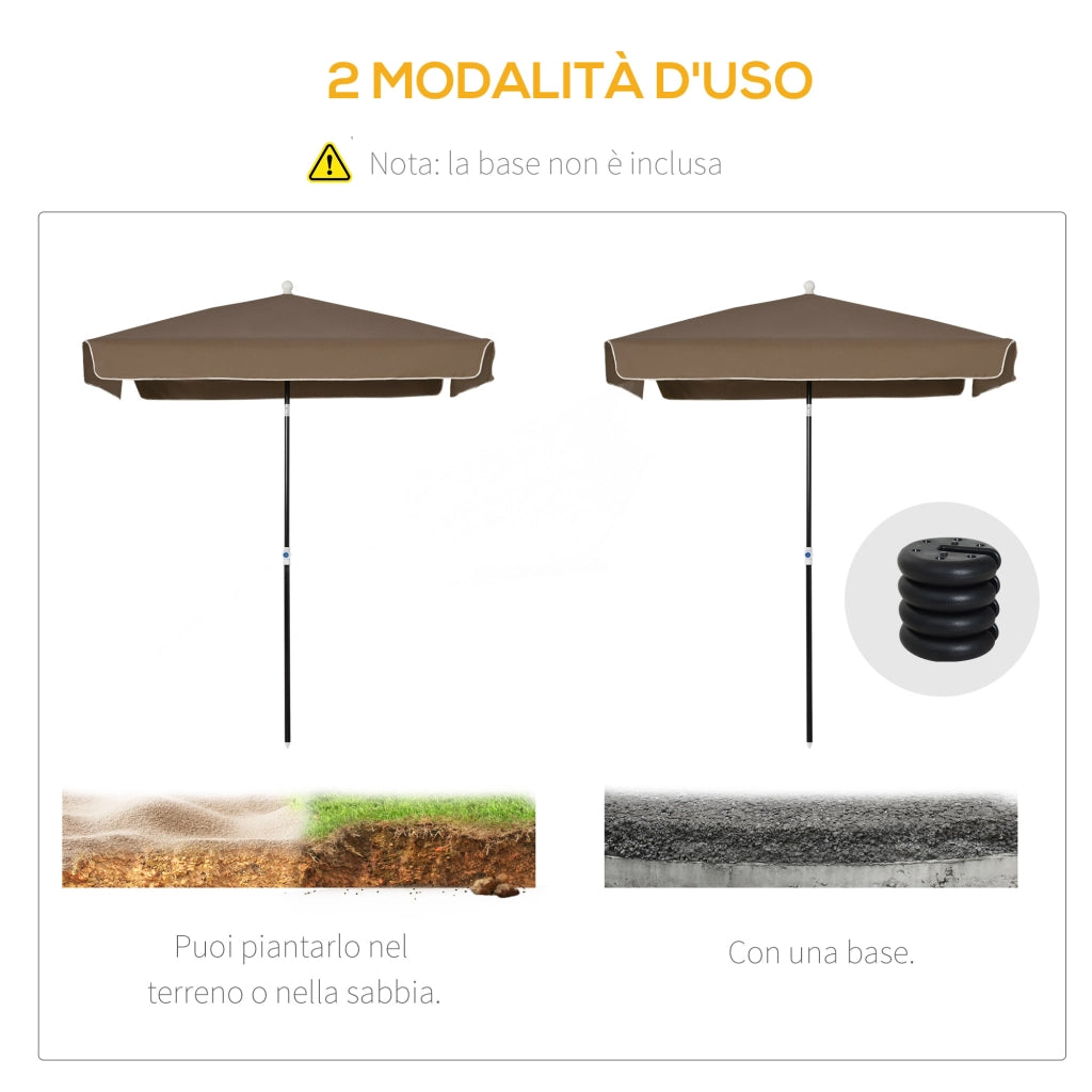 Ombrellone da Giardino ¨C Minimal ¨C Grigio 200x200 cm