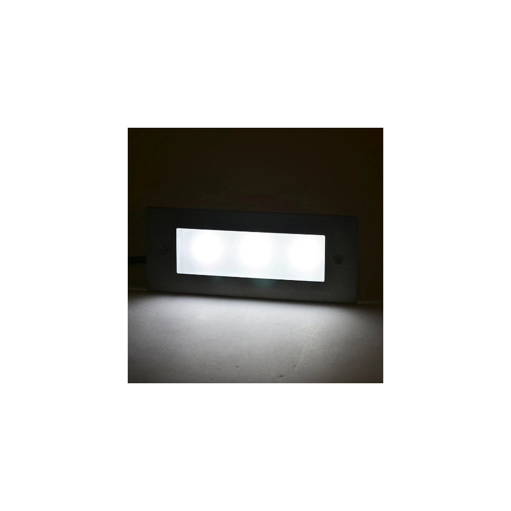 Trade Shop - Segna Passi Segnapasso Calpestabile Ip44 A Led 3w Faretto Faro A Muro Parete -