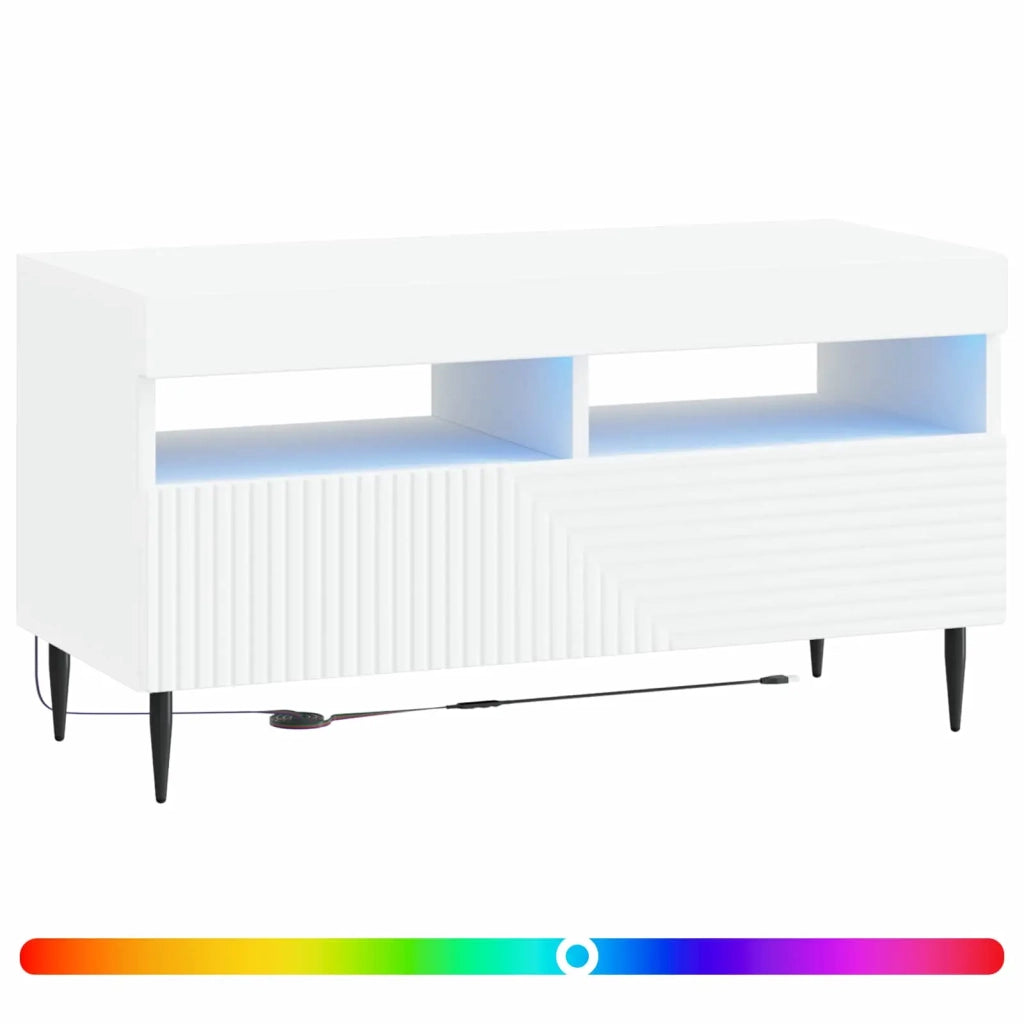 Mobile TV LED Bianco Legno ingegnerizzato 896995