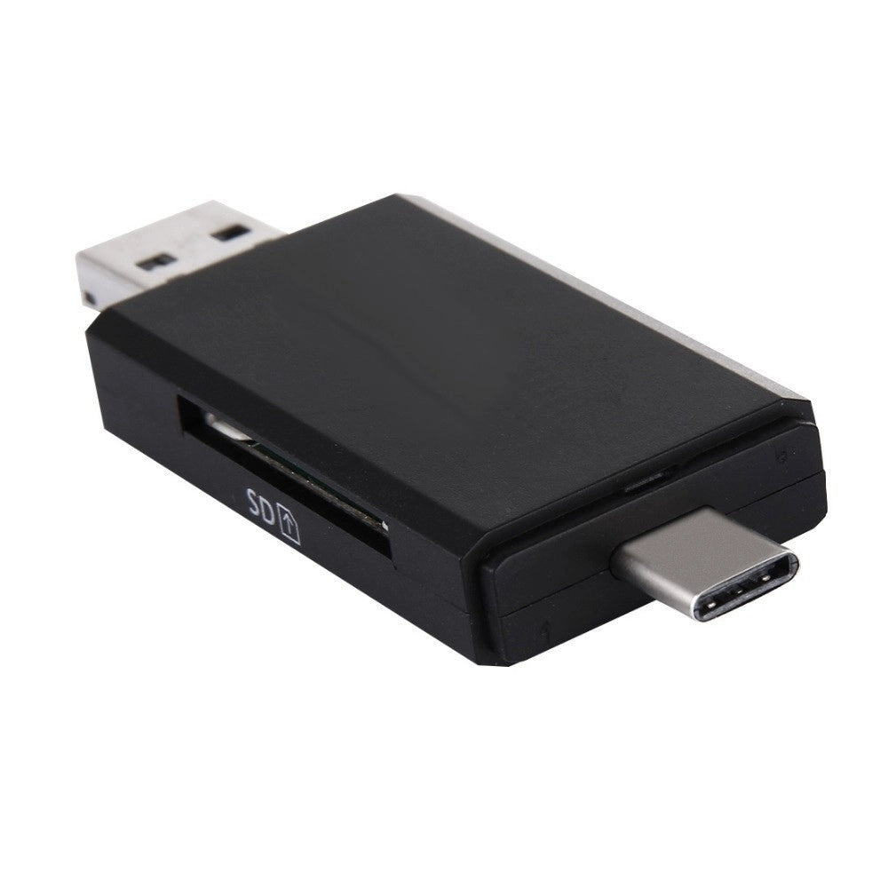 Trade Shop - Tipo-c Adattatore Otg Micro Usb Usb 2.0 Sd Micro Sd Card Reader Pc Smartphone -