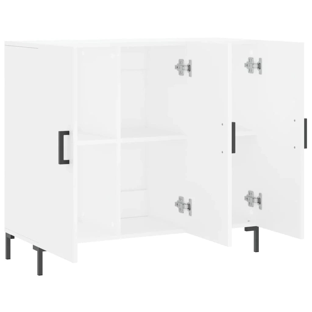 Buffet credenza cassettiera armadio mobile contenitore organizer per cucina soggiorno salotto 90 x 34 x 80 cm legno ingegnerizzato bianco 02_0030531