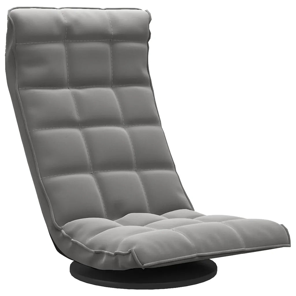 Sedia da Pavimento Girevole Grigio Scuro in Velluto 336565