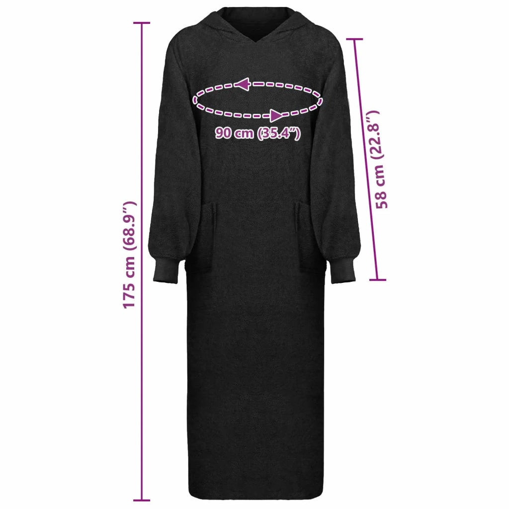 Felpa coperta KINN Nero XXL Cotone 4100888