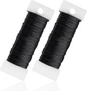 Filato per artigianato, 0,35 mm x 100 m, nero, filo per artigianato, filo di decorazione, filo di legatura, filo di fiori, filo per modellare, fili per artigianato per la creazione di gioielli, artigianato per la creazione di oggetti.