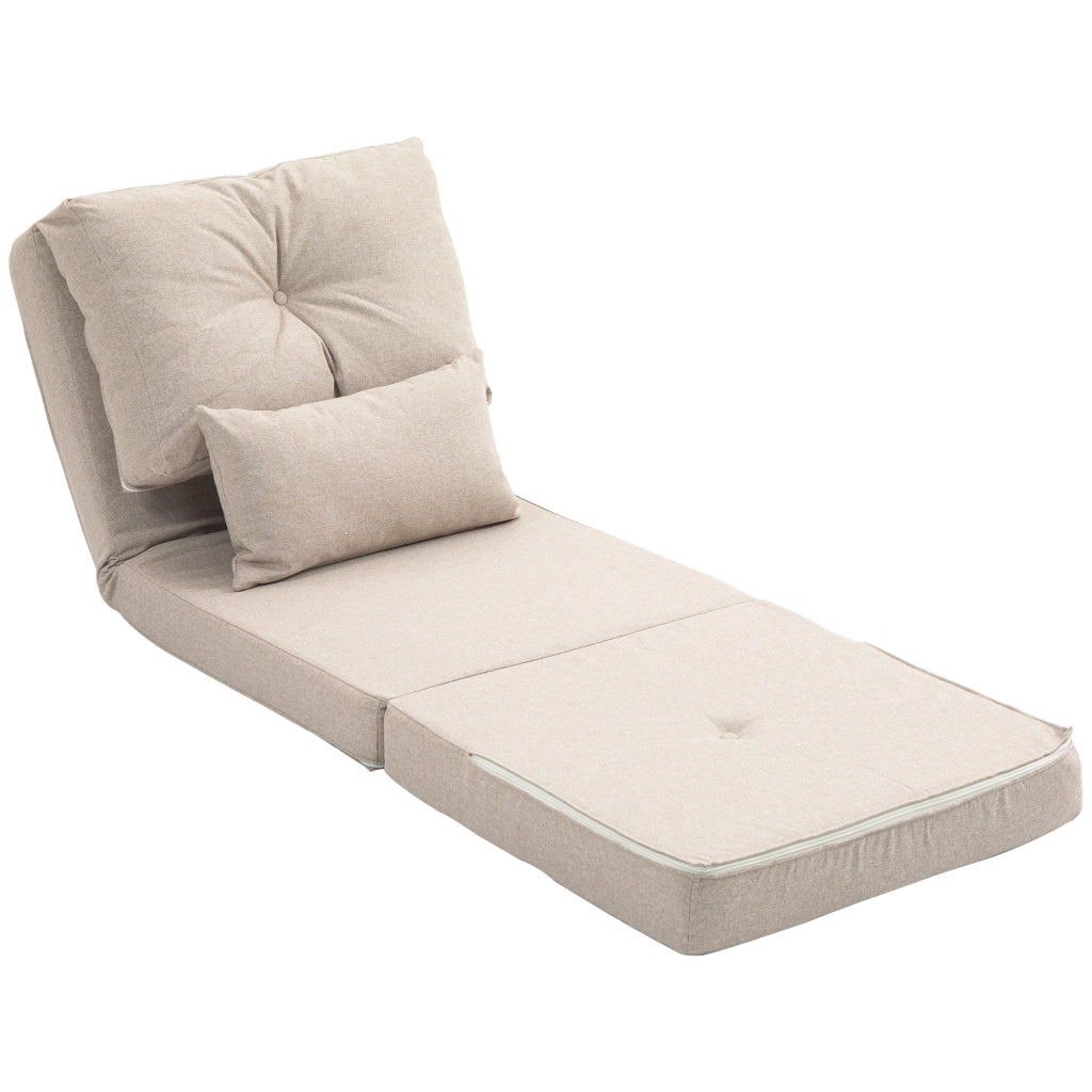 Poltrona letto regolabile ¨C zephmum ¨C beige con cuscino