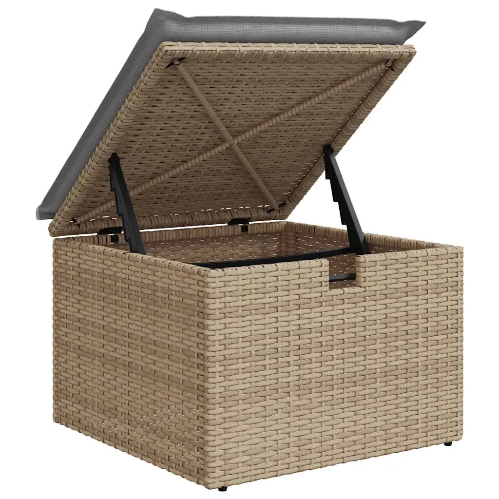 Set Divano da Giardino con cuscino 5 pcs Beige polyrattan 3359359