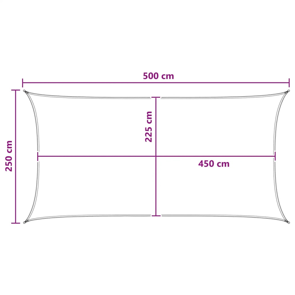 Telo Ombra Grigio chiaro e bianco 2,5 x 5 m HDPE 42032945
