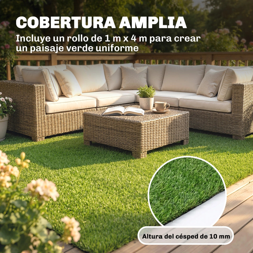 Tappeto Erba Sintetica ¨C Minimal ¨C 1x4 m, 10 mm, Verde
