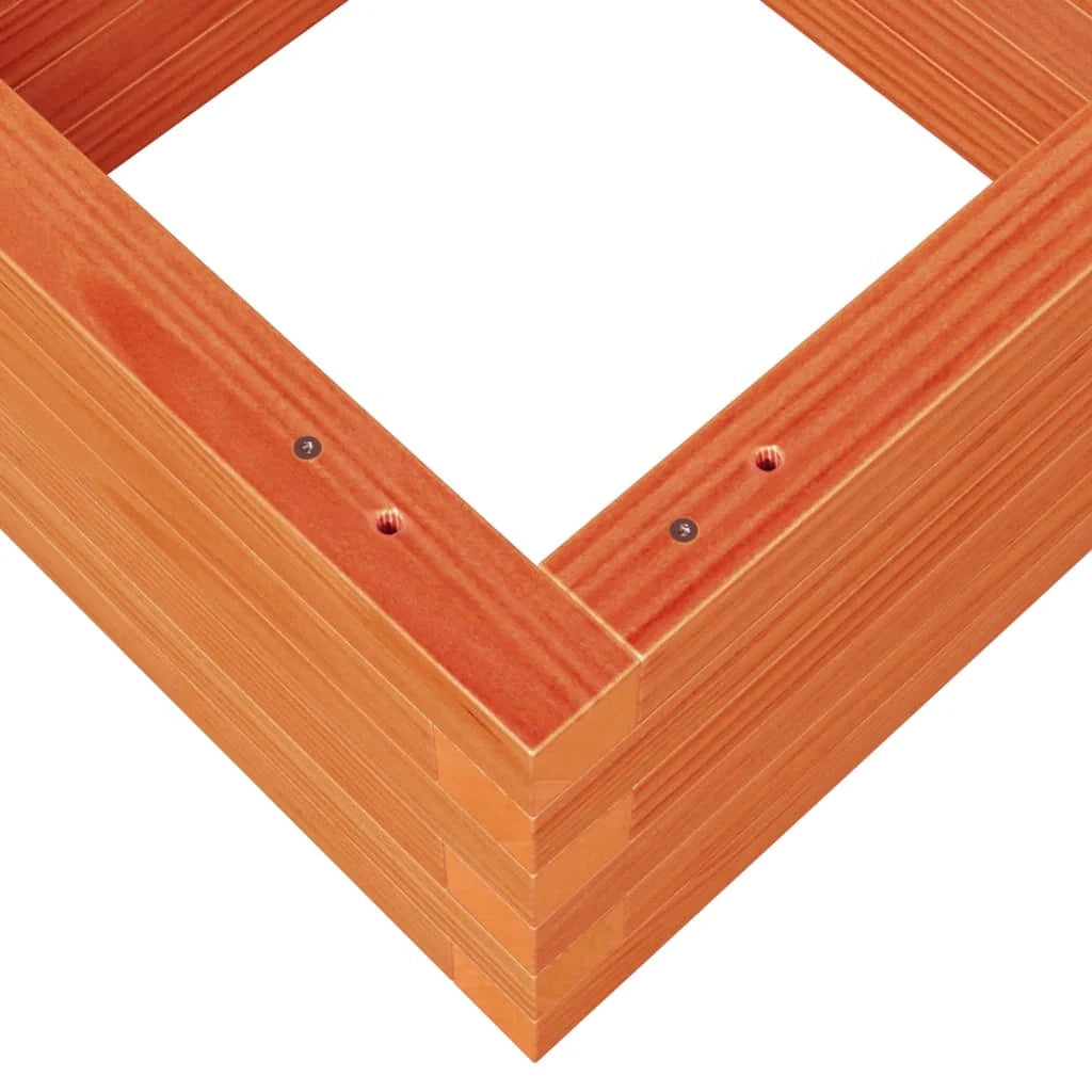 Fioriera rialzata per piante fiori terrazza giardino finitura a cera 40 x 40 x 23 cm legno di pino massiccio marrone 02_0038451