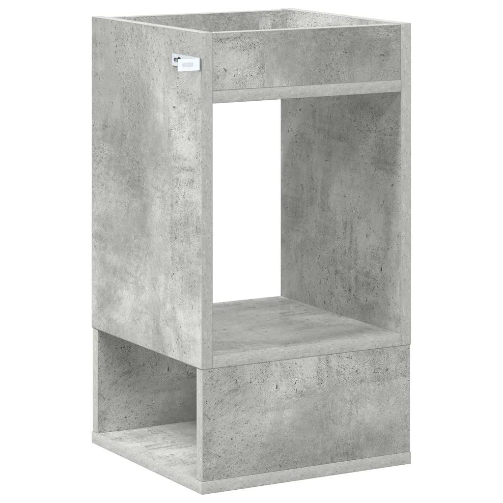 Tavolino 2 pz | Tavolo laterale Grigio cemento 30 x 30 x 56 cm Legno multistrato