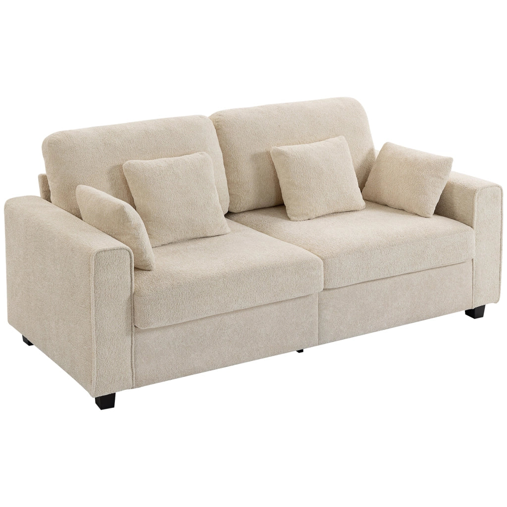 Divano 3 posti in velluto antimacchia ¨C Minimal ¨C beige