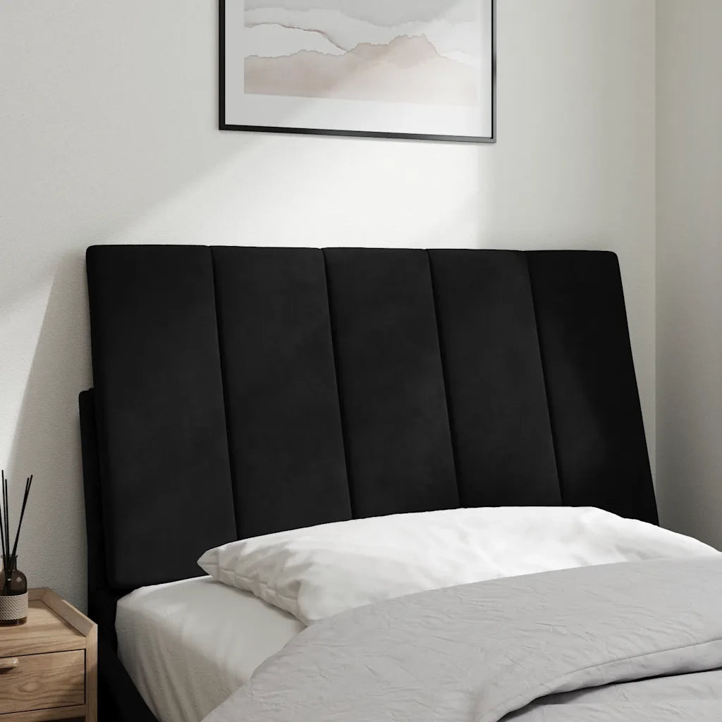 Cuscino Testiera-Cuscino per Testiera Hanko Nero 80 cm in Velluto