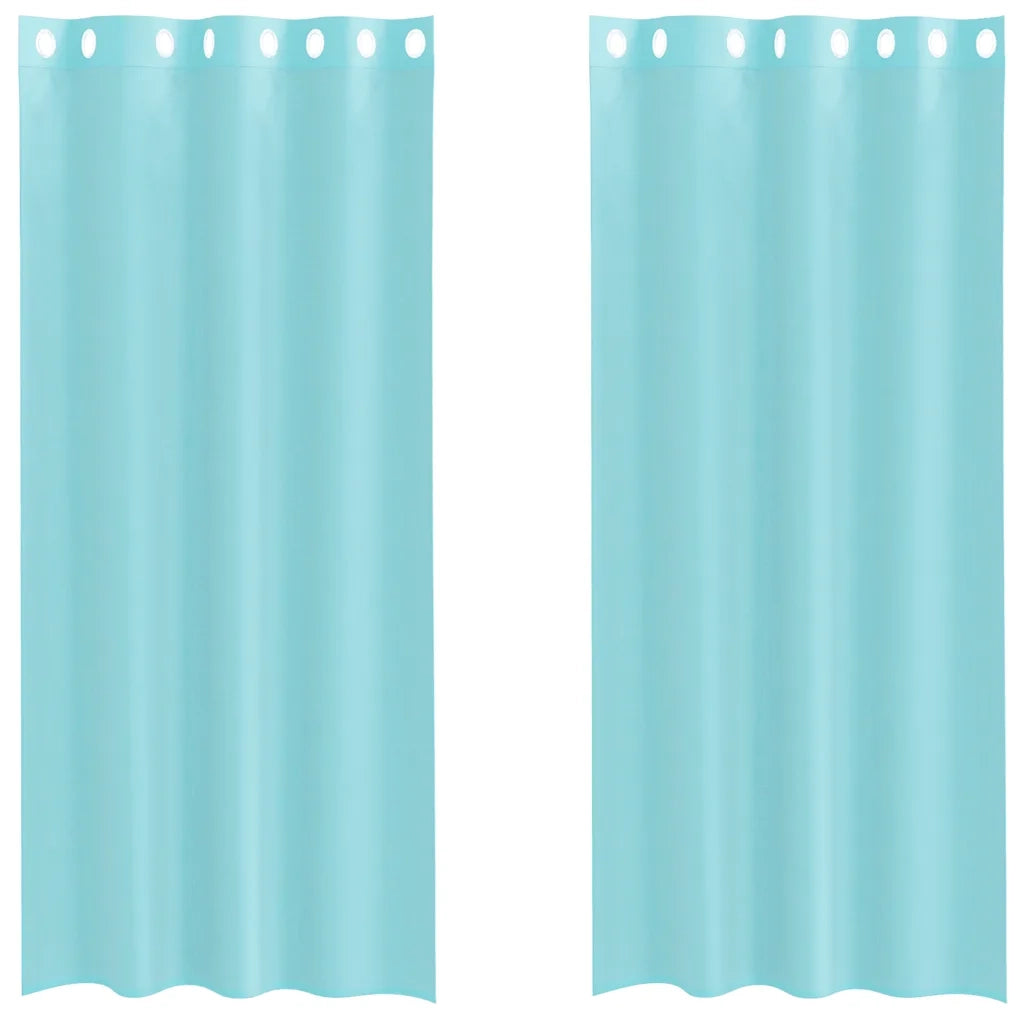 Tende in Voile con Occhielli 2 pz Turchese