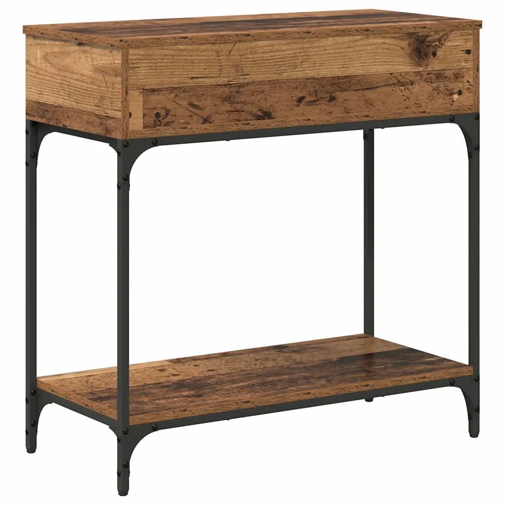 Tavolo consolle con cassetto Legno vecchio 75 x 34,5 x 75 cm 871296